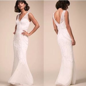 BHLDN Beaded Embellished Sorrento White Gown NWT